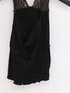BASERANGE France organic cotton Nehru lace patchwork vest camisole BAS-TONT-LA-SP25-BLACK (BROWN)